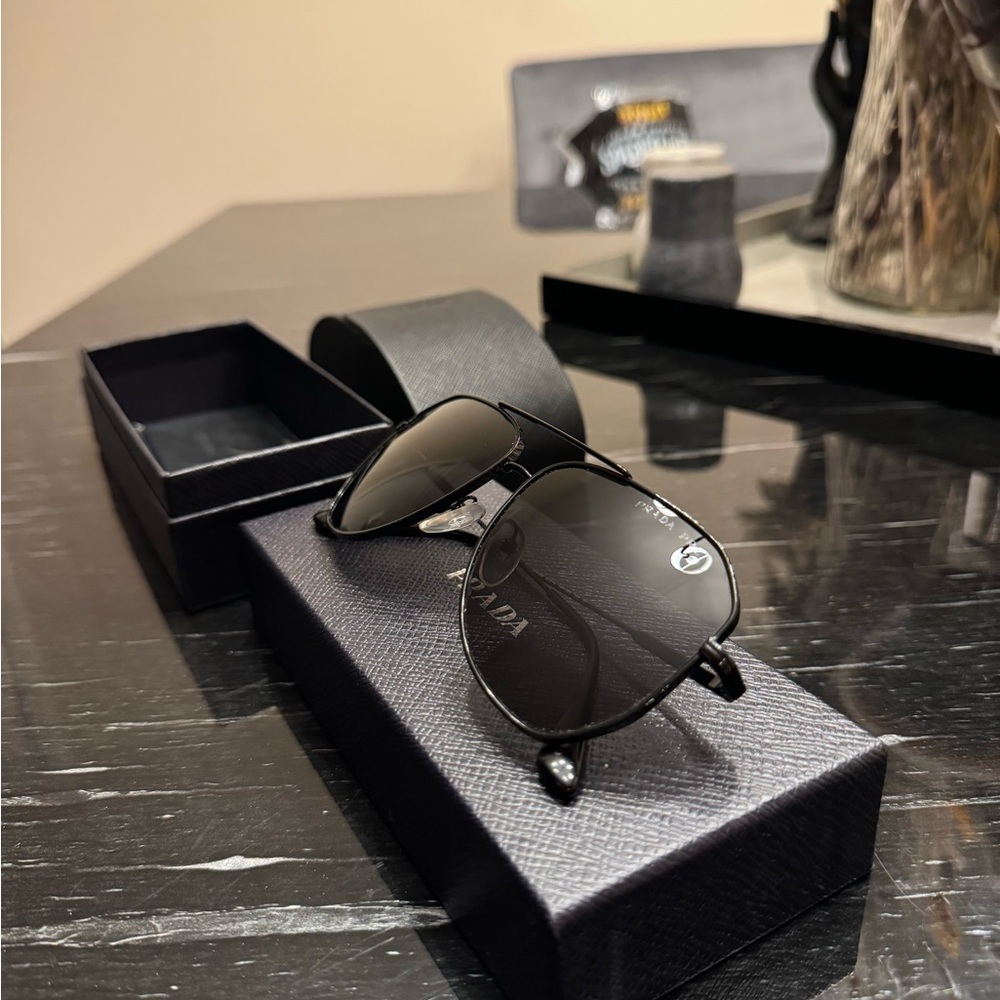 Prada Dark-Tinted Black Sunglasses